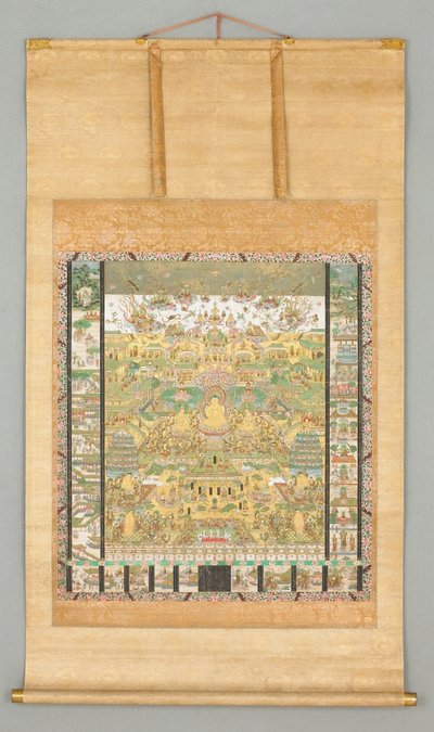 Ilustração do Sutra da Contemplação
(Taima Mandara) de Japanese School