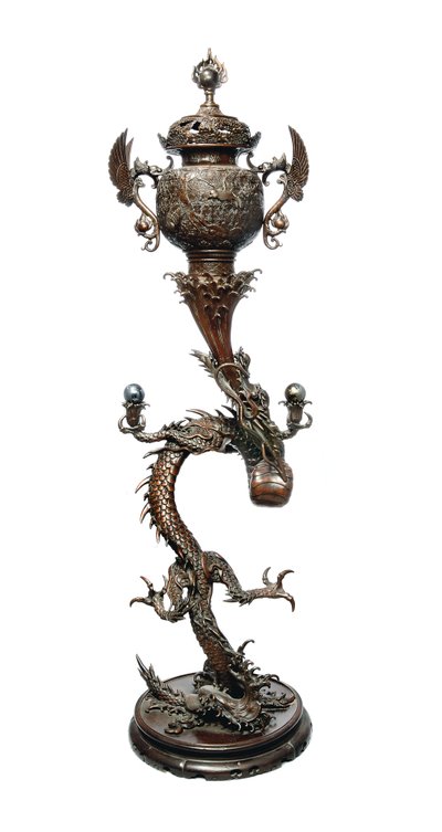 Koro, Meiji Peiriod, final do século 19 (bronze) de Japanese School