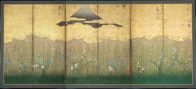 Musashino - Anónimo - Século XVII - Aguarela e tinta sobre papel - 155,5x363 - Museu de Arte Suntory de Japanese School