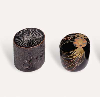 Caddy de chá Nakatsugi e cads de chá Natsume, período Edo de Japanese School