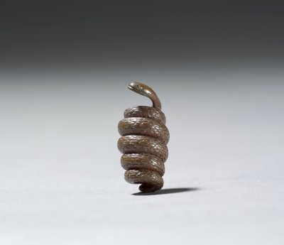 Ojime em forma de cobra (cobre) de Japanese School