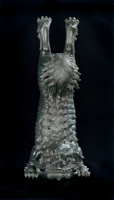 Queimador de perfume em forma de leão chinês (bronze) de Japanese School