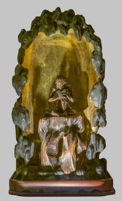 Ascético de Shakyamuni. Japão, período Edo de Japanese School