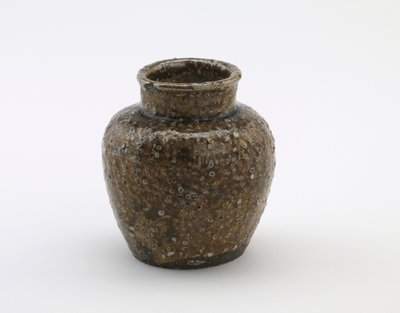 Frasco de chá pequeno para uso comercial, Shigaraki, prefeitura de Shiga, era de Meiji (cerâmica) de Japanese School
