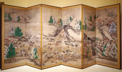 Caça ao tártaro (tinta, cor, papel) de Japanese School
