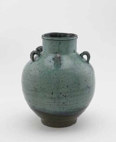 Frasco de armazenamento de chá-folha com cinco lugs de laço, Saga ou prefecture de Nagasaki, período de Edo (cerâmica) de Japanese School