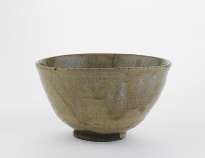 Tigela de chá em estilo coreano, prefeitura de Saga, período Momoyama, final do século XVI a princípios do século XVII (grés com esmalte de madeira de freixo) de Japanese School