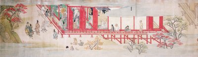 A Casa do Shogun (tinta sobre seda) de Japanese School