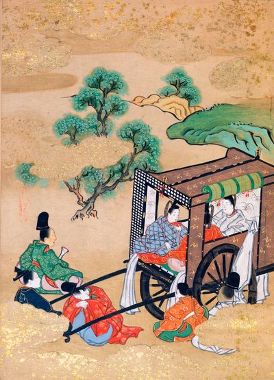 The Monk Shogakus Servants Resting (wc no papel) de Japanese School
