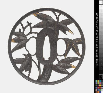 Tsuba: Bambu de Japanese School