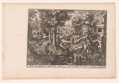 Paisagem com a história do Bom Samaritano: a chegada à estalagem
História do Bom Samaritano (título da série) de Jaspar de Isaac (attributed to)