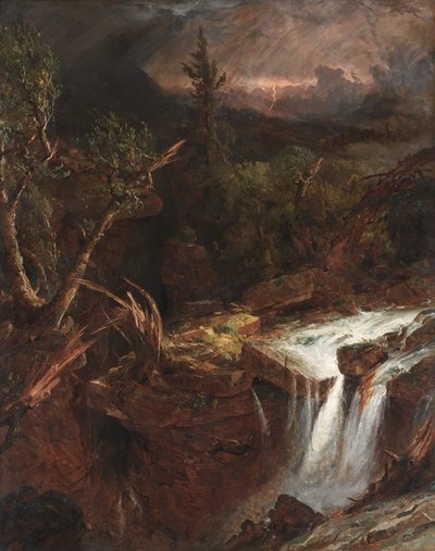 The Clove - Uma cena de tempestade nas montanhas Catskill de Jasper F. Cropsey