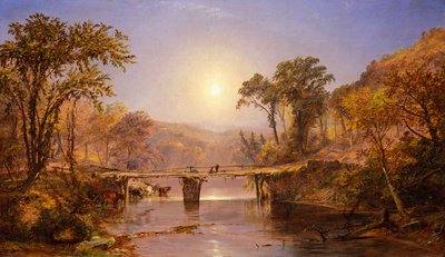 Verão Indiano no Rio Delaware de Jasper Francis Cropsey