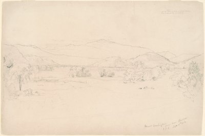 Estudo para "Vista de Mt. Washington" de Jasper Francis Cropsey