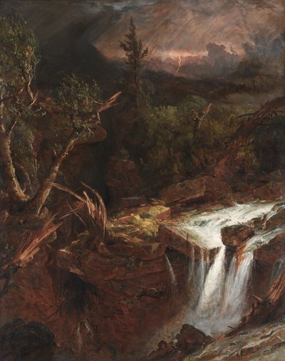 The Clove - Uma cena de tempestade nas montanhas Catskill de Jasper Francis Cropsey