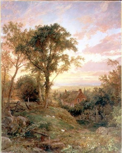 The Old Home, Warwick, Nova Iorque de Jasper Francis Cropsey