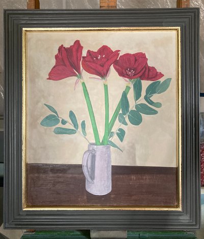 Amaryllis em jarro (pintura) de Jasper Galloway