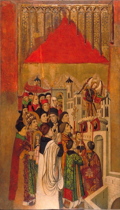 Aparição de São Miguel no Chateau Saint Ange de Jaume Huguet