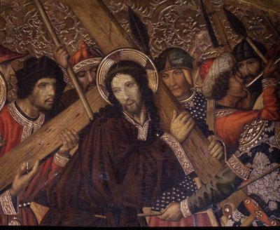 Caminho do Calvário, pormenor da mesa de Jaume Huguet