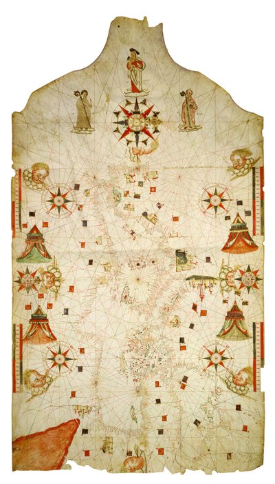 Mapa do Mediterrâneo e do Mar Negro, 1563 de Jaume Olives