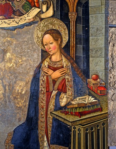A Anunciação,1457 (têmpera sobre madeira) de Jaume the elder Ferrer