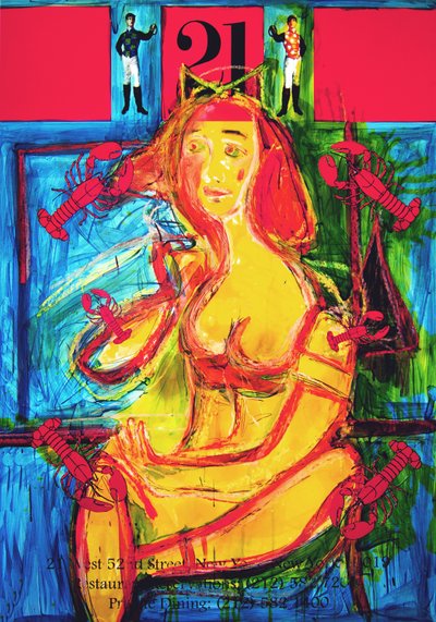 21 Club, 2012 (técnica mista sobre papel para aguarela montado num painel com receita no verso) de Jay Batlle