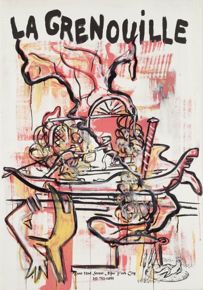 Anti-Social Pasta, 2012 (técnica mista sobre papel para aguarela montado em painel com receita no verso) de Jay Batlle