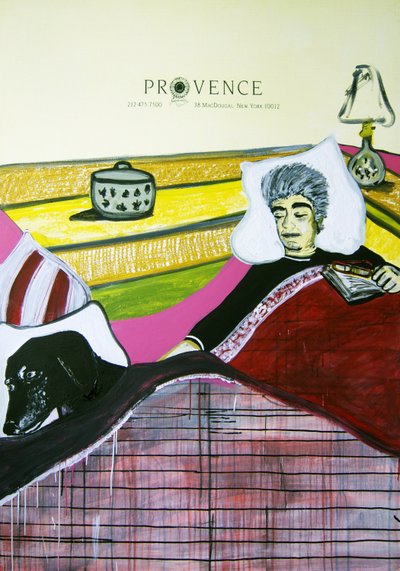 Dirty Rice, 2010 (técnica mista sobre papel para aguarela montado num painel com receita no verso) de Jay Batlle
