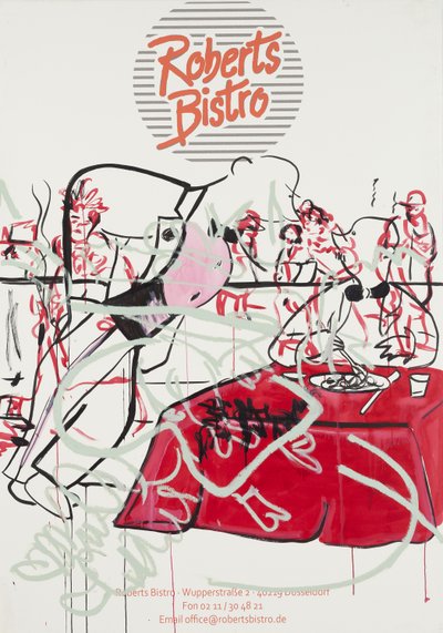 V.I.P., 2012 (técnica mista sobre papel para aguarela montado em painel com receita no verso) de Jay Batlle