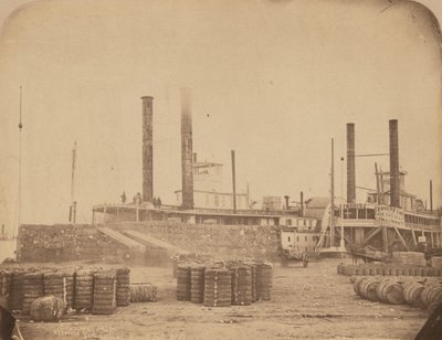 O navio a vapor Magnolia no porto de Nova Orleães, 1858-1861 (foto) de Jay Dearborn Edwards