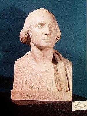 Busto de George Washington (1732-99) c.1785 (mármore) de Jean Antoine Houdon