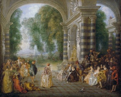 O prazer da bola de Jean-Antoine Watteau