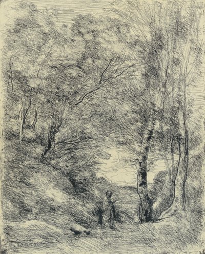 O jardim do Horácio de Jean-Baptiste-Camille Corot