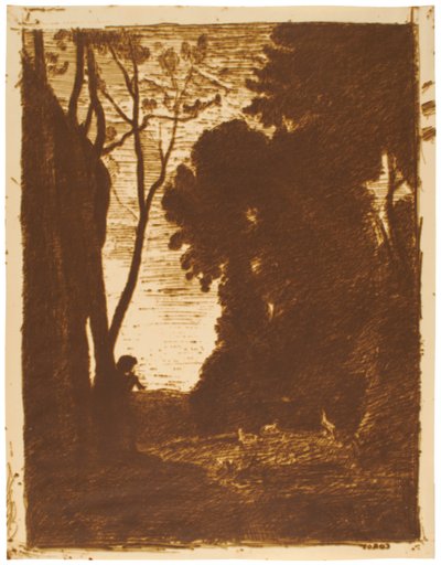 O pequeno pastor, 2.ª prancha de Jean-Baptiste-Camille Corot