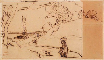 Paisagem sem título de Jean-Baptiste-Camille Corot