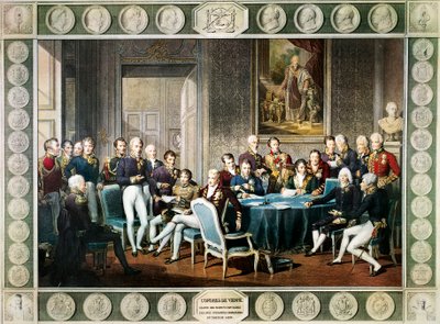 Participantes do Congresso de Viena em 1814-15, Áustria de Jean Baptiste (after) Isabey