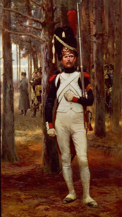 Pé Granadeiro da Guarda Imperial, de Edouard Detaille de Jean-Baptiste Edouard Detaille