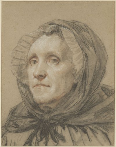 Retrato da mãe do artista de Jean-Baptiste Greuze