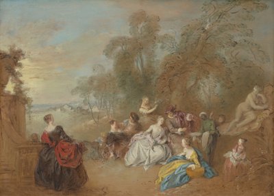 No terraço de Jean-Baptiste Joseph Pater