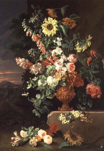 Girassóis, luvas de raposa, etc. de Jean Baptiste Monnoyer