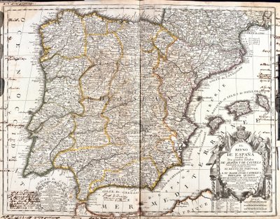 Mapa do Reino de Espanha (Gravura de Jean Baptiste Nolin