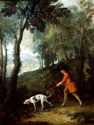 O Caçador com um Tufter sobre Trela, c.1727 (óleo sobre tela) de Jean Baptiste Oudry