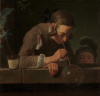 Bolhas de sabão, c.1733-34 (óleo sobre tela) de Jean Baptiste Simeon Chardin