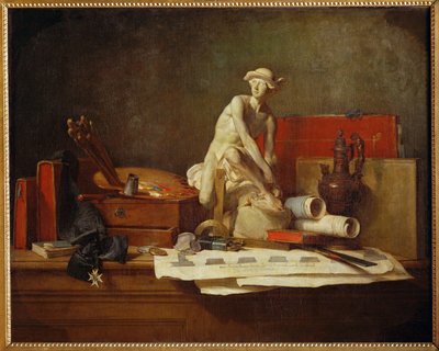 Os atributos das artes e as suas recompensas (pintura sobre tela) de Jean-Baptiste Simeon Chardin