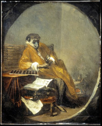 O macaco - por J.B. Chardin de Jean Baptiste Simeon Chardin
