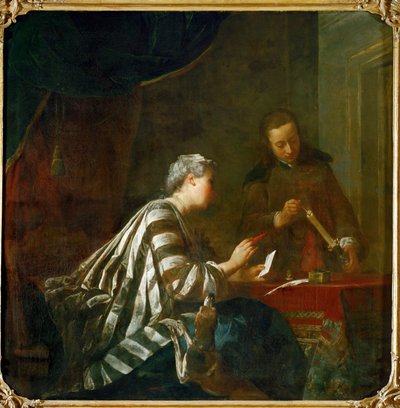 O selo da carta (óleo sobre tela) de Jean-Baptiste Simeon Chardin