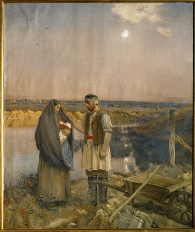 O fim do dia (pintura sobre tela) de Jean-Charles Cazin