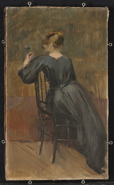 Retrato de Suzanne Valadon (1865-1938), 20 anos, c. 1885 (óleo sobre tela) de Jean Eugene Clary