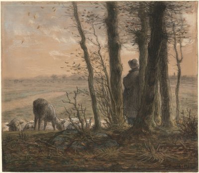Folhas que caem de Jean-Francois Millet
