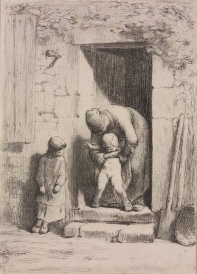 Solicitude maternal de Jean-Francois Millet